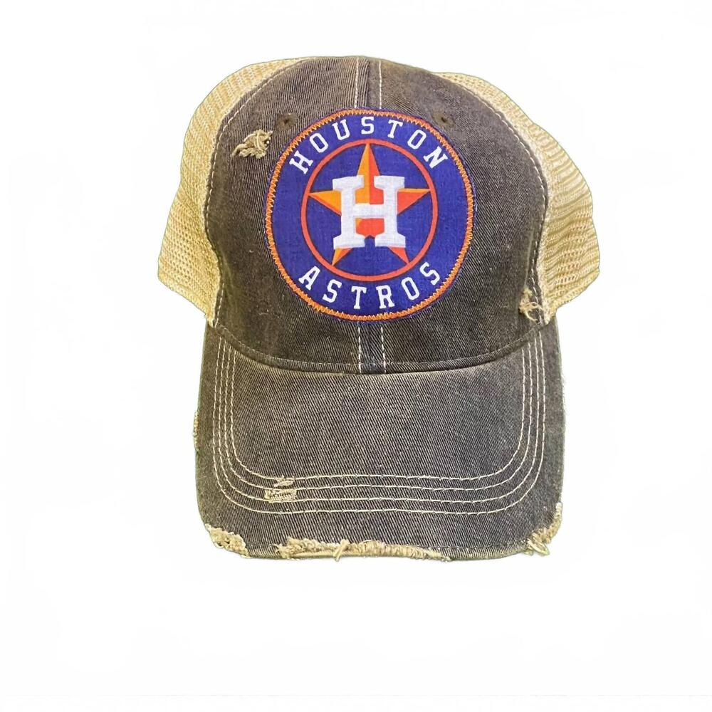 NEW SWEET TEXAS TREASURES men's houston astros distressed trucker caps in black